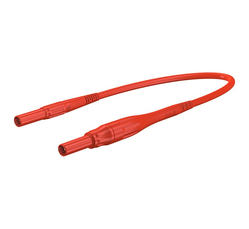 Staubli史陶比爾 帶保險絲測試導線XSMF-419(紅色100cm長)