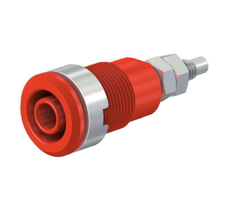 Staubli史陶比爾 面板安裝插座SLB4-G/N-X(紅色）