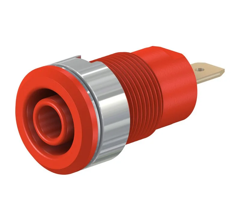 Staubli史陶比爾 面板安裝插座 SLB4-F(紅色）