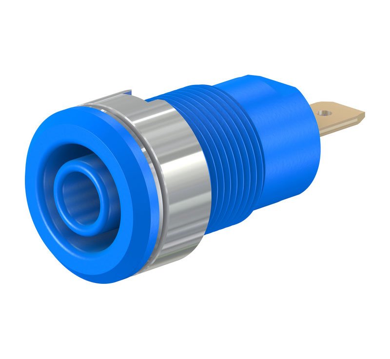 Staubli史陶比爾 面板安裝插座 SLB4-F(藍色）