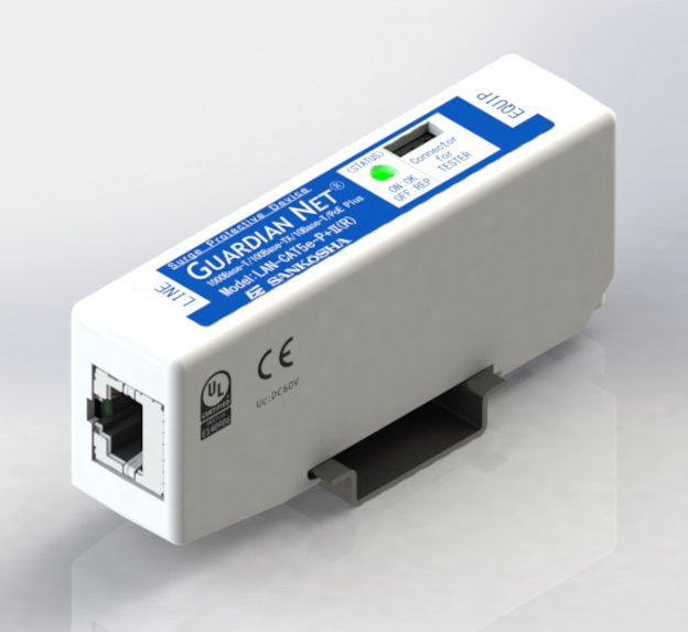 PoE++專用 Cat5e 網路突波保護器 SPD ｜LAN-CAT5e-P+II(R)